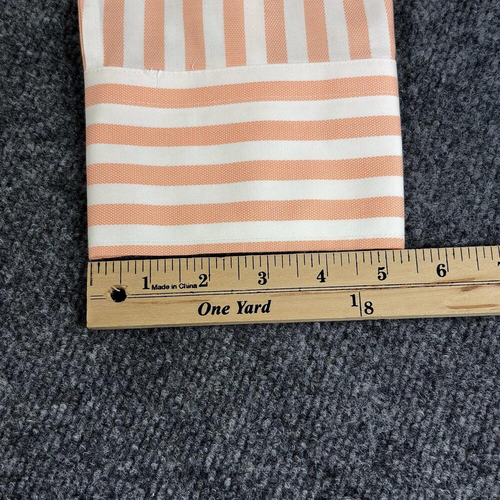 Foxcroft Button Up Shirt Womens 8 Orange Stripe Heritage Non Iron 3/4 Sleeve Top - Picture 14 of 16